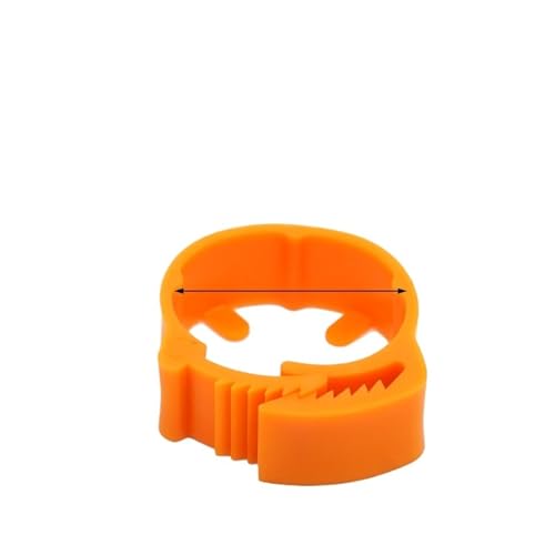 25/50Pcs 20~24mm Chicken Foot Rings Adjustable Poultry Leg Snap Ratchet No Number Buckle Clip Chick Duck Goose Pigeon Raising for Easy Flock Management(Orange,100pcs) - color: Orange, size: 100pcs