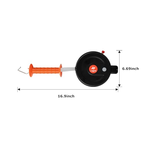 Electric Fence Gate Handle, Built in 10m Electric Fence Poly Tapes | Retractable Reusable Electric Fence Handle Allowing Free Entry and Exit Without Power Interruption - size: Tape Gate Handle - 10M