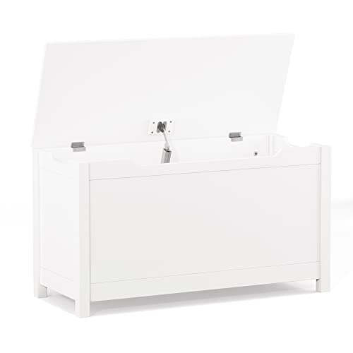20 Gallon White Toy Box for Patio Indoor Storage Box with Lid 2.7 cu ft Easy Assembly White
