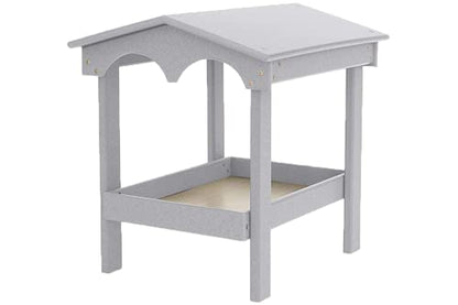DutchCrafters Large Plastic Poly Covered Ground Feeder with Mesh Seed Tray, Platform Bird Feeder, Outdoor Ground Fly Through - Amish Made in America (Light Gray) - color: Light Gray
