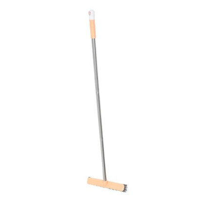 COLLBATH Stainless Steel Cleaning Floor Brush Long-Handle Bathroom Broom Grout Brush Mop Head Comfortable to Hold - color: Multicolor