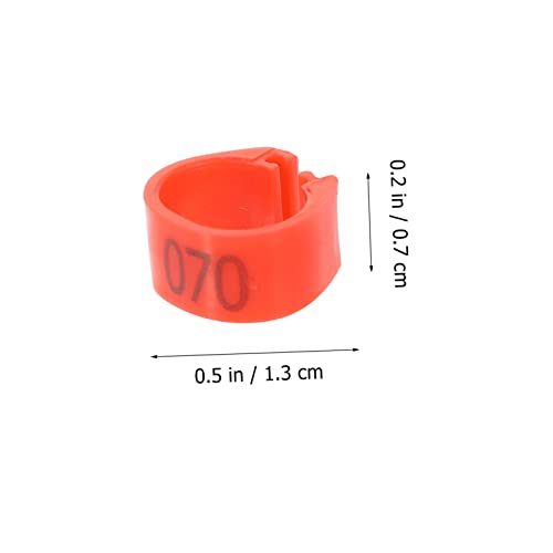 UKCOCO 100pcs Pigeon Anklet Chicken Coop for Chickens Feeders Rooster Chicken Ring Plate Chick Grit Plucker Pigeon Supplies Bird Feeder Quail Leg Bands Outside Abs Colorful