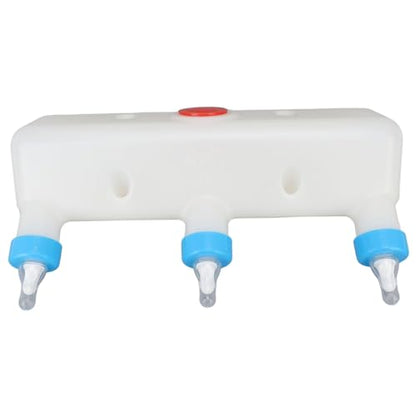 Goat Bottles for Feeding Baby Goats, Goat Feeder, 3L Bottle with 3 Nipples for Feeding Baby Goats, Plastic & Silicone Lamb Feeder for Piglets, Calves, and Small Livestock, Feed Buckets