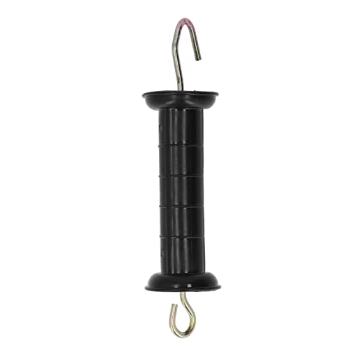 Electric Fence Insulator Handle, 5PCS Electric Fence Gate Handles Electric Fence Spring Handles Insulated Plastic Handle with Metal Hook for Farm Pasture