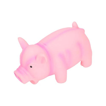 Buachois Dog Squeak Toy 6.3x3.1x3.1In, Cute Pig Grunting Latex Chew Toy Safe Bite Proof Pet Toy for Dogs Puppies (Pink) - color: #-01