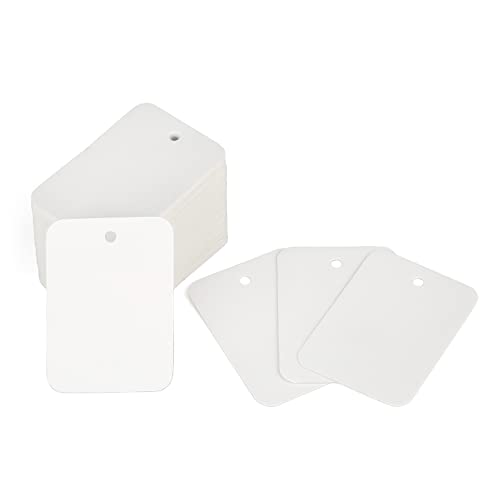 G2PLUS 1000 PCS Price Tags,1.9 X 1.3 in White Paper Tags, Blank Clothing Size Labels Coupon Tag, Unstrung Marking Label Tag with Exquisite Box Package for Retail, Business, Garage Sales, Party Favors - color: White Square Blank, size: 1.9" X 1.3"