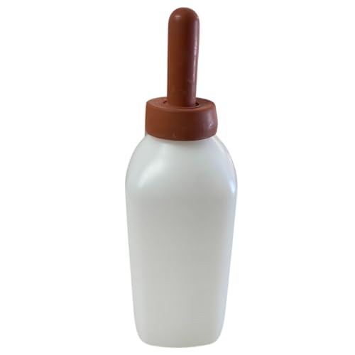 Calf Nursing Bottle with Snap Nipple, 2 and 4 Liter Capacity, Clear Body (2 Liter)
