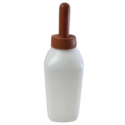 Calf Nursing Bottle with Snap Nipple, 2 and 4 Liter Capacity, Clear Body (2 Liter)