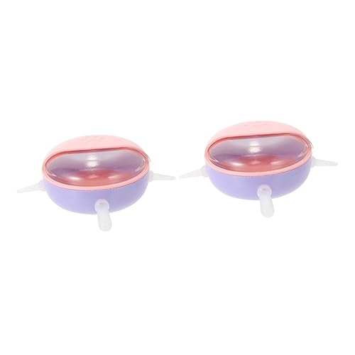 FRCOLOR 2pcs Durable Puppy Feeder with Soft Simulated Nipples Food-Grade Material for Kittens and Small Pets Easy to Clean and Use for Newborn Feeding - color: Pinkx2pcs