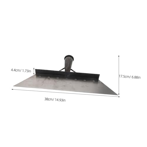 Angoily Heavy Duty Manganese Steel Manure Scraper for Livestock Areas, Metal Small Shovel with Concrete Scraping and Bending Resistance, Outdoor Cleaning Tool, 38cm