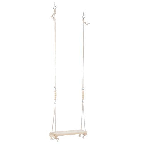 Chicken Swing Wooden, Pet Large Pinevood Stand Bar Hanging Toys Climbing Swings Safety Toy Chewing Biting Playing Ladder Ing for Hens Medium Bird