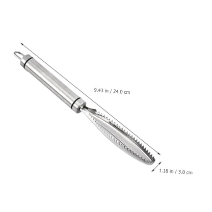 Stainless Steel Chicken Lung Scraper Tool Handheld Poultry Lung Removal Equipment for Efficient Chicken Processing on Farms and at Home 9.44X1.18X1.18In