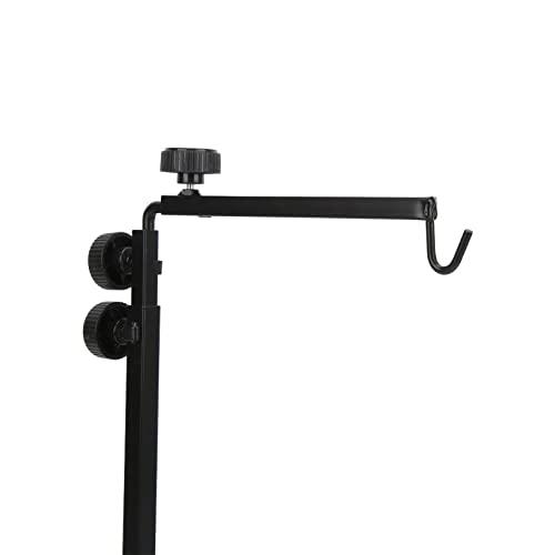 Reptile Lamp Stand, Iron Adjustable Heat Light Holder, Foldable Height Design – Stable Screw Knob Structure, Easy Installation for Lizards Turtles Snakes