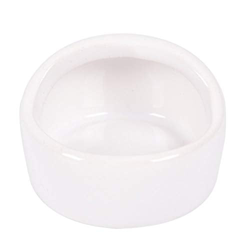2 Pcs Gradient Side Hamster Ceramic Bowl, Cute Small Animal No Spill No Turnover Food Water Bowl, Suitable for Mouse, Chinchilla, Rat, Gerbil and Dwarf Hamster, Pet Supplies - color: White-Blue