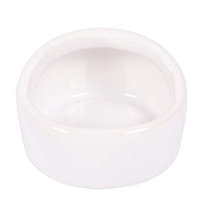 2 Pcs Gradient Side Hamster Ceramic Bowl, Cute Small Animal No Spill No Turnover Food Water Bowl, Suitable for Mouse, Chinchilla, Rat, Gerbil and Dwarf Hamster, Pet Supplies - color: White-Blue