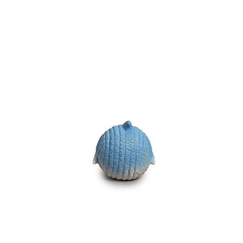 HuggleHounds Finn The Shark Ruff-Tex Ball - Dog Toy, Rubber, Squeaky, Heavy Duty, Small, Medium & Large Dogs, All Breeds - size: Small, style: Finn the Shark