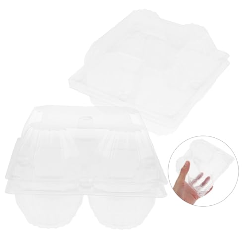 6 Pack Clear Plastic Goose Egg Cartons Large Goose Egg Carton Holder for Storage Transport Fridge Organization and Gift Display Multi-Slot Boxes for Eggs - size: 14.50X14.50X9.50CM