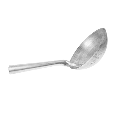 YARNOW Iron Ladle Spoon for Feeding Livestock Heavy Duty Portable Water Scoop with Convenient Handle for Farmers and Homesteaders Thick Polished Iron Design