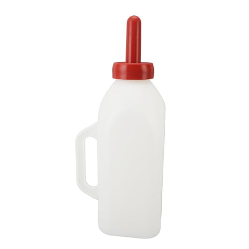 Yinhing 2L Calf Feeding Bottle with Silicone Nipple Thicken Leakproof Design Horizontal Milk Pot for Calves Nursing Supplies (Upright Milk Pot)