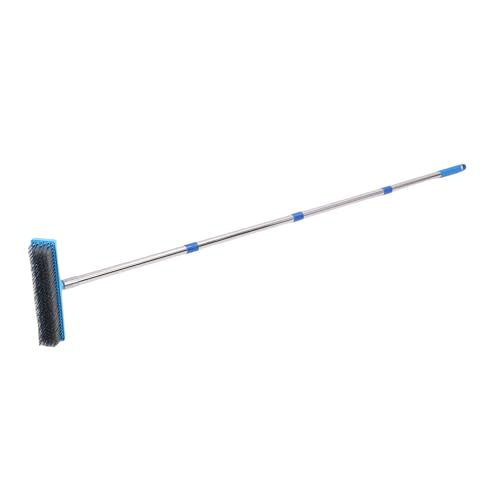 Yoidesu Metal Brush Broom, Heavy Duty Wire Broom Telescope Handle for Concrete Areas Garages (160cm) - size: 160cm, style: 160cm
