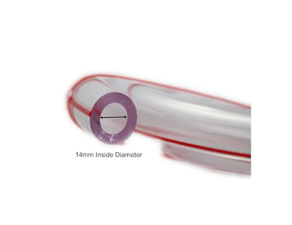 Milk Hose/Tube Transparent Food Grade for Cow Or Goat Milking Machines 8 Ft Long by Melasty (14mm ID) - size: 14mm