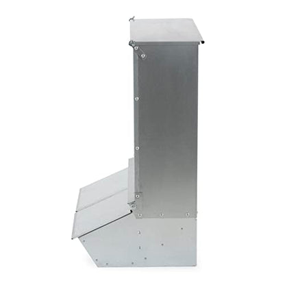 Brower 2 Door Heavy Duty Galvanized Steel Alloy Supplement Outdoor Hog Feeder with Free Acting Doors for 8 Full Grown Hogs and Pigs