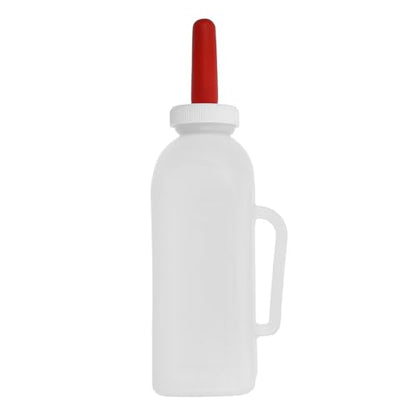 SUPVOX 2 Quart Calf Milk Feeding Bottle - Nursing Nurser with Handle & Rubber Nipple - 2l Long-spout Livestock Supply for Calves, Lambs & Goats - Farm Animal Feeder