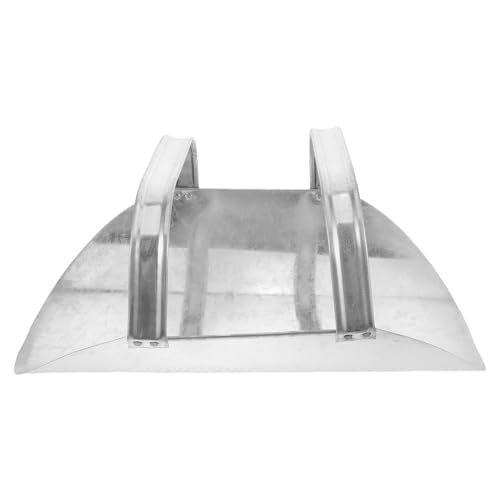 Kisangel Heavy-Duty Metal Feed Scoop for Livestock and Farm Use, Thickened Iron Grain Shovel with Dual Handles, Suitable for Chicken, Goat, and Barn Feeding Tasks