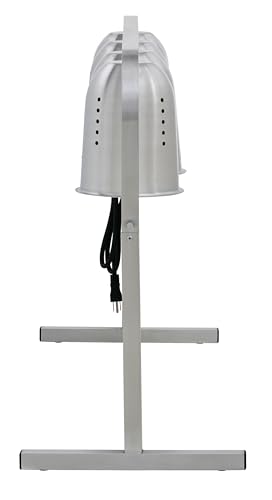 Kratos Commercial Food Warmer, Freestanding Heat Lamp with Four Bulbs, Adjustable Height, Silver, 120V, 1000W (31M-008) - size: 4 Bulb-Silver