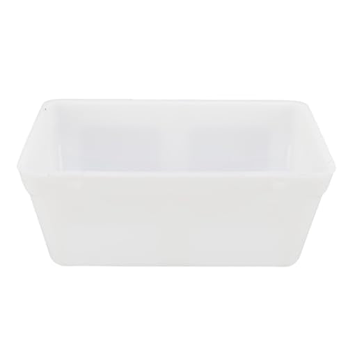 Hanging Poultry Feeder, Large Capacity Space Saving Plastic Hanging Chicken Feeder Trough with Minimized Feed Waste, for Farm Coop Yard Indoor Outdoor Use (White) - color: White