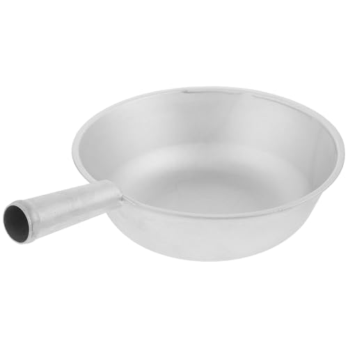 Antique Large Aluminum Feed Spoon Deep Water Ladle Short Handle Retro Water Scoop for Livestock and Kitchen Use Style