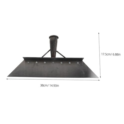 Uonlytech Heavy-Duty Manganese Steel Manure Scraper Shovel for Livestock Farm Cleaning, 38cm Metal Excrement Shovel with Multi-use Scraper Tool for Barn and Pasture Maintenance