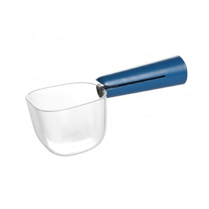 Pet Food Scoop with Built-in Bag Sealer, Durable PP Measuring Cup for Dry Kibble, 13-Inch Long Handle (Pink, Blue, Green) - color: Blue