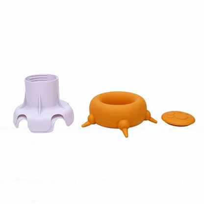 Pssopp Silicone Puppy Nursing Station Pet Milk Feeder Station, Silicone Puppy Nursing Feeder Milk Bowl for Newborn Rabbits Kittens Other Animals Feeding Supplies (Yellow) - color: Yellow