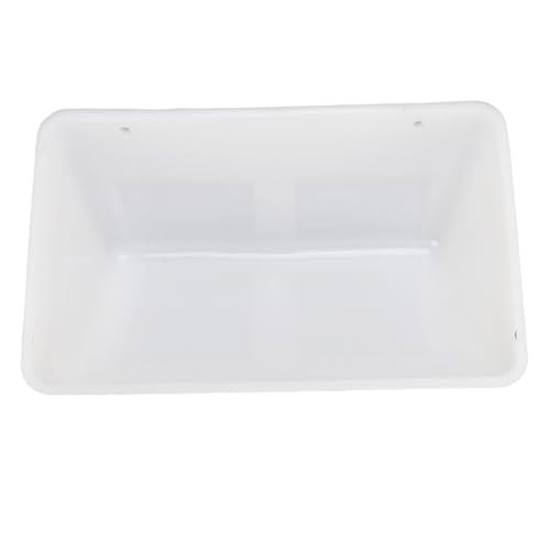 Hanging Poultry Feeder, Large Capacity Space Saving Plastic Chicken Feeder Trough, with Minimized Feed Waste Design, for Farm Coop Yard Indoor Outdoor Use (White) - color: White