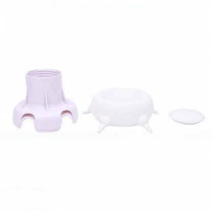 Zopsc Pet Milk Feeder Station, 4 Nipples Silicone Feeding Bowl for Puppies Kittens, Small Animal Nursing Bottle with Leakproof Design for Pet Owners - color: White