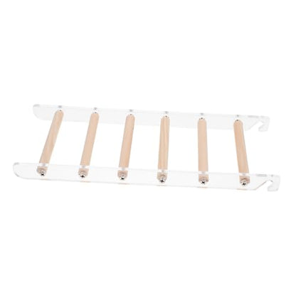 UKCOCO Parrot Ladder Toy for Small Birds Climbing Step Ladder Hooks for Cage Sturdy Bird Perch and Exercise Toy for Parakeets Cockatiels Lovebirds