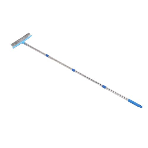 Yoidesu Metal Brush Broom, Heavy Duty Wire Broom Telescope Handle for Concrete Areas Garages (160cm) - size: 160cm, style: 160cm