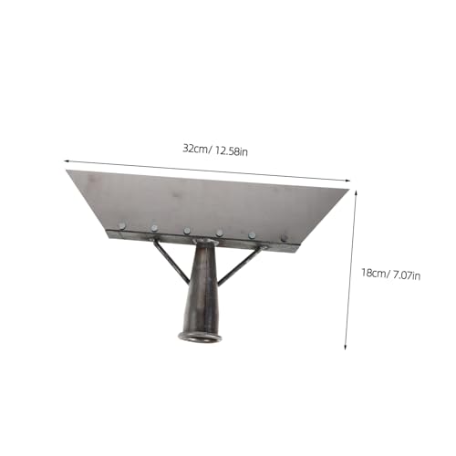 Totority Heavy Duty Manganese Steel Dung Scraper Shovel for Barn Stall Cleaning, 32cm Metal Farm Manure Scraper Tool for Livestock Waste Removal and Poultry Manure Cleaning