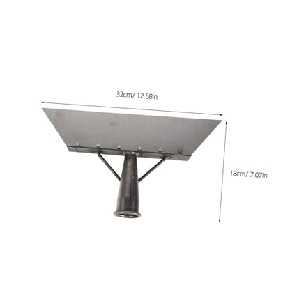 Totority Heavy Duty Manganese Steel Dung Scraper Shovel for Barn Stall Cleaning, 32cm Metal Farm Manure Scraper Tool for Livestock Waste Removal and Poultry Manure Cleaning