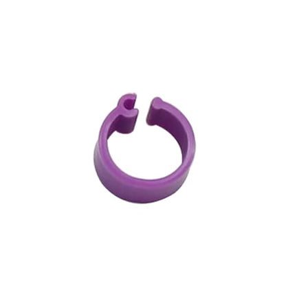 600Pcs 10 Colors Birds Feet Rings Inner Diameter 8mm Width 7mm Plastic Clip Ring Pigeon Quail Foot Farm Animal(Purple) - color: PURPLE