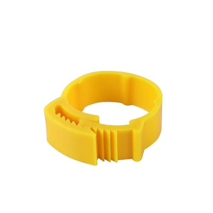 Chicken Foot Ring Adjustable Size Poultry Leg No Number Buckle ID2.0~2.4cm Plastic Chick Duck Goose Feeding 70 Pcs for Easy Flock Management(Yellow) - color: Yellow