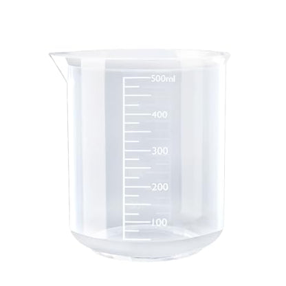 500ML Reusable Plastic Measuring Cup, Beaker Tip and Pour Measuring Containers for Kitchen Cooking Medicine Measure Tool - size: 500ml 1pcs