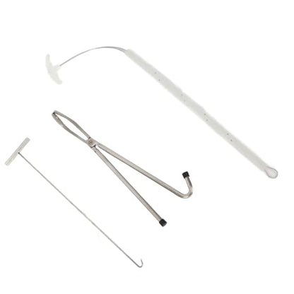 Zerodis Pig Midwifery Tools Set, Stainless Steel Veterinary Midwifery Rope Pliers Hook Pig Breeding Equipment Livestock Tool(3pcs)