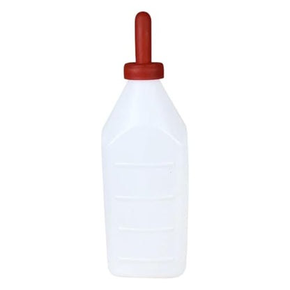 Large Capacity Calf Milk Container Feeding Bottle with Leakproof Nipple Easy Refilling Wide Mouth for Livestock Nursing Cattle Feeding Bottle with Long Nipple - color: Vertical 4 liter int