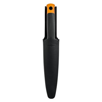 Fiskars Hori Hori Garden Knife with Sheath, Multi-Purpose Heavy Duty Gardening Hand Tool for Weeding, Planting, Digging with Hanging Hole - style: Hori Knife