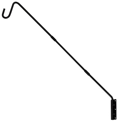Juegoal Heavy Duty Deck Hook, 25 Inch or 36 Inch Wall Mounted Extended Reach Deck Hook Wall Pole Plant Bracket for Hanging Bird Feeder, Plants, Suet Baskets, Lanterns, Wind Chimes - size: 1 Pack