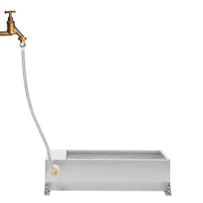 Automatic Horse Waterer, Self Filling Livestock Water Trough w/Float Valve & Water Hose, 304 Stainless Steel 3 Gallon Horse Water Trough Auto Fill Outdoor Water Bowl for Dogs,Cows,Calf,Goats
