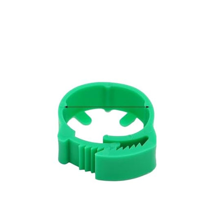 25/50Pcs 20~24mm Chicken Foot Rings Adjustable Poultry Leg Snap Ratchet No Number Buckle Clip Chick Duck Goose Pigeon Raising for Easy Flock Management(Green,50pcs) - color: Green, size: 50pcs