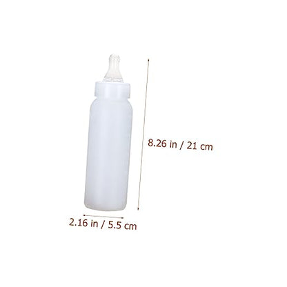 GALPADA Portable 250ml Pig Milk Feeding Bottle for Piglets and Lambs Silicone Teat Lid Small Animal Supplies for Easy Nursing